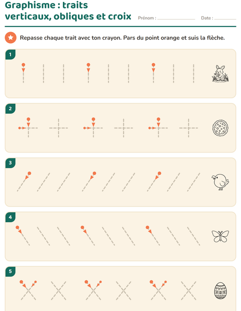Aperçu de la fiche Graphisme avec Pâques NB pour École maternelle (grande section, 5-7 ans)