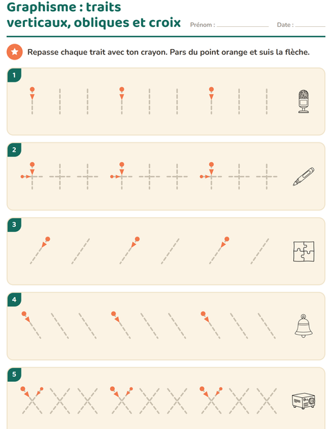 Aperçu de la fiche Graphisme avec Salle de classe (N&B) pour École maternelle (grande section, 5-7 ans)