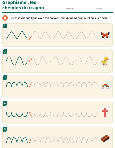 Aperçu de la fiche Graphisme avec Pâques pour École maternelle (grande section, 5-7 ans)