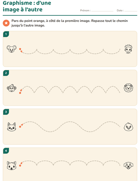 Aperçu de la fiche Graphisme avec Visages NB pour École maternelle (grande section, 5-7 ans)