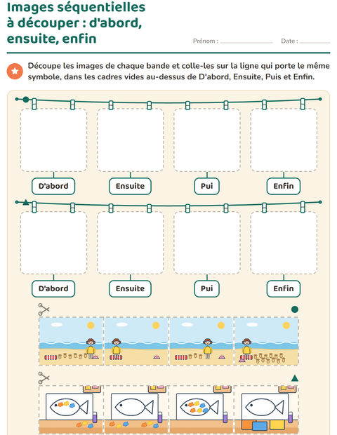 Aperçu de la fiche Images séquentielles pour École maternelle (grande section, 5-7 ans)