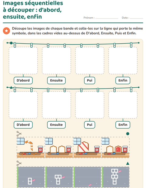 Aperçu de la fiche Images séquentielles pour École maternelle (grande section, 5-7 ans)
