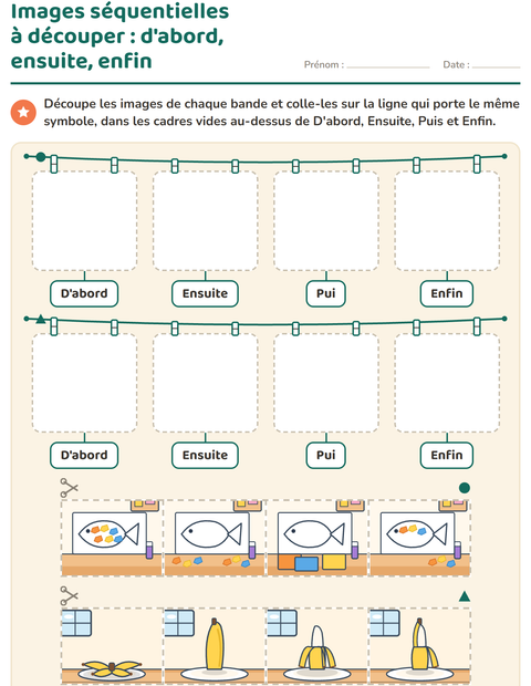 Aperçu de la fiche Images séquentielles pour École maternelle (grande section, 5-7 ans)