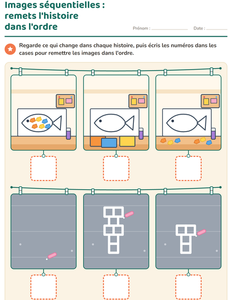 Aperçu de la fiche Images séquentielles pour École maternelle (grande section, 5-7 ans)