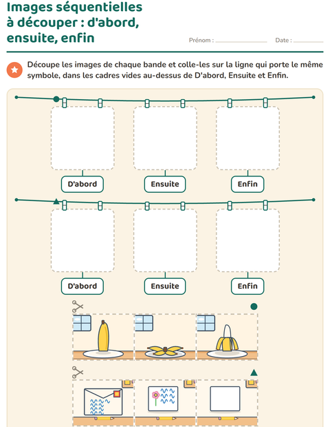 Aperçu de la fiche Images séquentielles pour École maternelle (grande section, 5-7 ans)