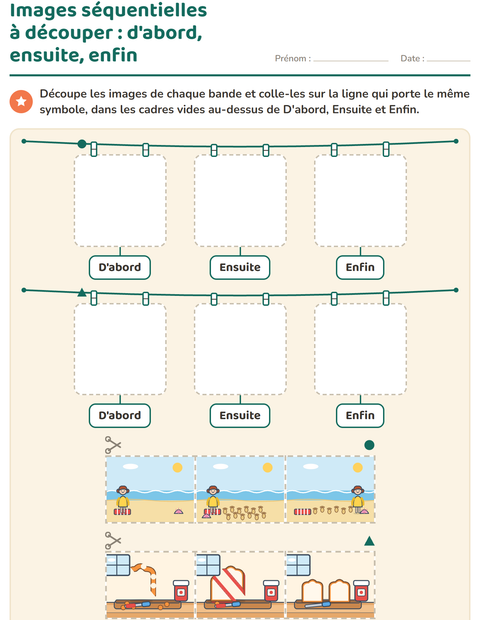 Aperçu de la fiche Images séquentielles pour École maternelle (grande section, 5-7 ans)
