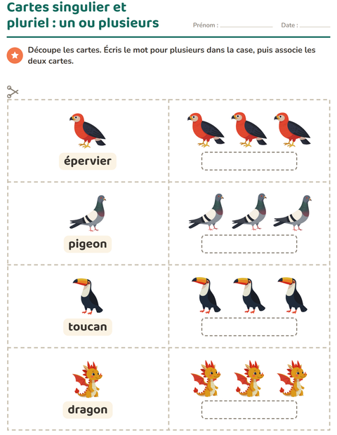 Aperçu de la fiche Imagier avec Choses qui volent pour École maternelle (grande section, 5-7 ans)