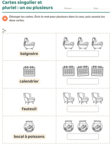 Aperçu de la fiche Imagier avec Maison NB pour École maternelle (grande section, 5-7 ans)