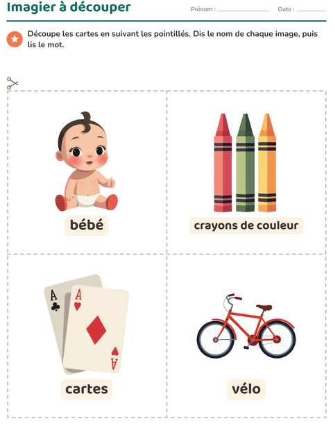 Aperçu de la fiche Imagier avec Jouets pour École maternelle (grande section, 5-7 ans)