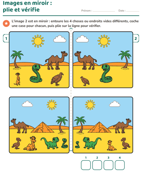 Aperçu de la fiche Jeu des différences pour CP (cours préparatoire)