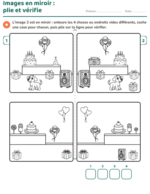 Aperçu de la fiche Jeu des différences pour CP (cours préparatoire)