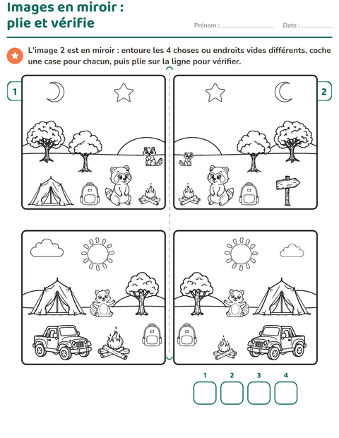 Aperçu de la fiche Jeu des différences pour CP (cours préparatoire)