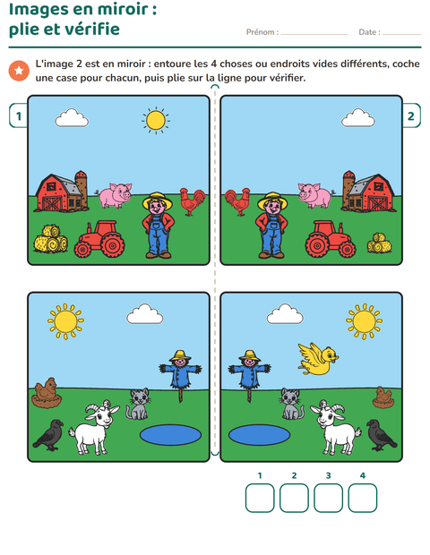 Aperçu de la fiche Jeu des différences pour CP (cours préparatoire)