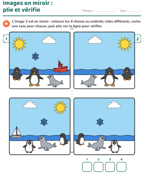 Aperçu de la fiche Jeu des différences pour CP (cours préparatoire)
