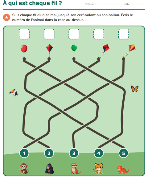 Aperçu de la fiche Jeux de labyrinthe pour CP (cours préparatoire)