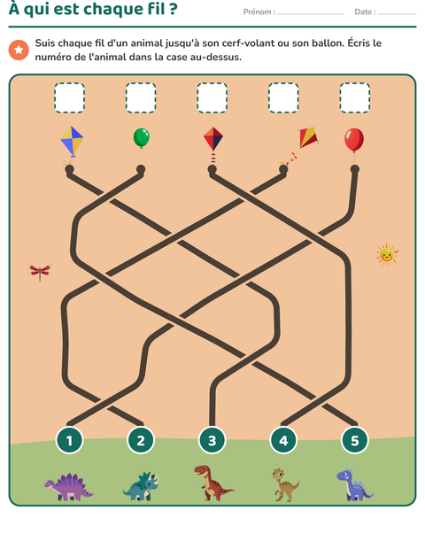 Aperçu de la fiche Jeux de labyrinthe pour CP (cours préparatoire)