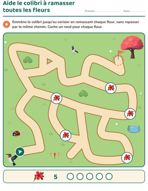 Aperçu de la fiche Jeux de labyrinthe pour CP (cours préparatoire)