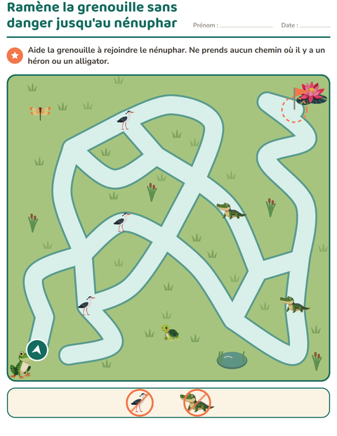 Aperçu de la fiche Jeux de labyrinthe pour CP (cours préparatoire)