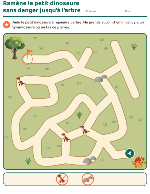 Aperçu de la fiche Jeux de labyrinthe pour CP (cours préparatoire)