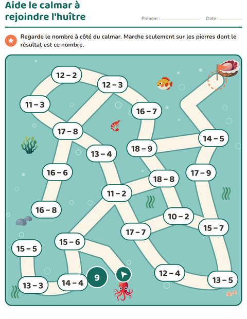 Aperçu de la fiche Jeux de labyrinthe pour CP (cours préparatoire)