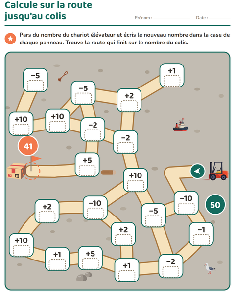 Aperçu de la fiche Jeux de labyrinthe pour CE1 (cours élémentaire 1)