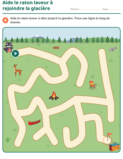 Aperçu de la fiche Jeux de labyrinthe pour École maternelle (grande section, 5-7 ans)
