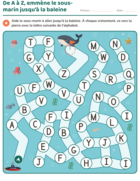 Aperçu de la fiche Jeux de labyrinthe pour École maternelle (grande section, 5-7 ans)