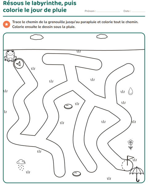 Aperçu de la fiche Jeux de labyrinthe pour École maternelle (grande section, 5-7 ans)