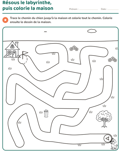 Aperçu de la fiche Jeux de labyrinthe pour École maternelle (grande section, 5-7 ans)