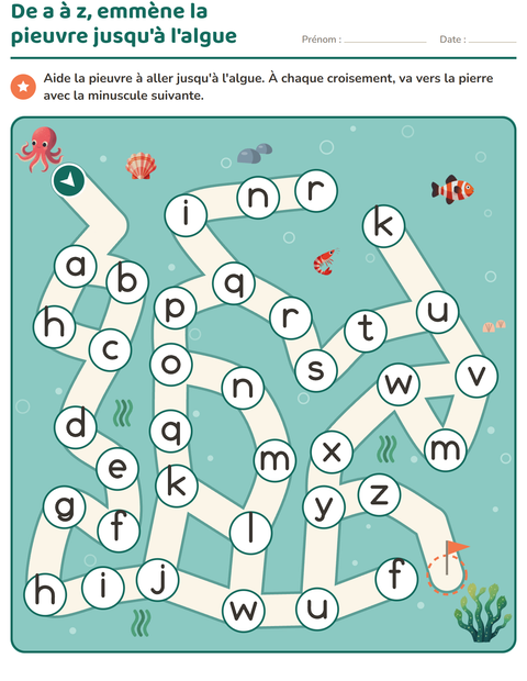 Aperçu de la fiche Jeux de labyrinthe pour École maternelle (grande section, 5-7 ans)