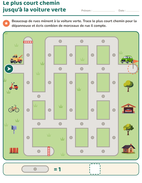 Aperçu : Labyrinthe de la ville : trouve le plus court chemin