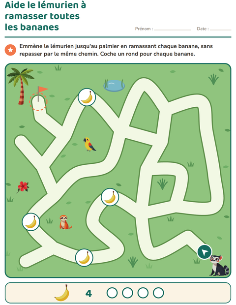 Aperçu de la fiche Jeux de labyrinthe pour CP (cours préparatoire)