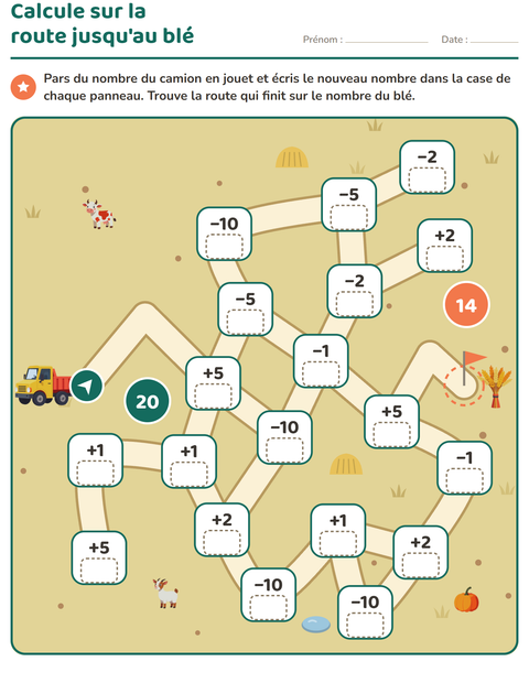 Aperçu de la fiche Jeux de labyrinthe pour CE1 (cours élémentaire 1)