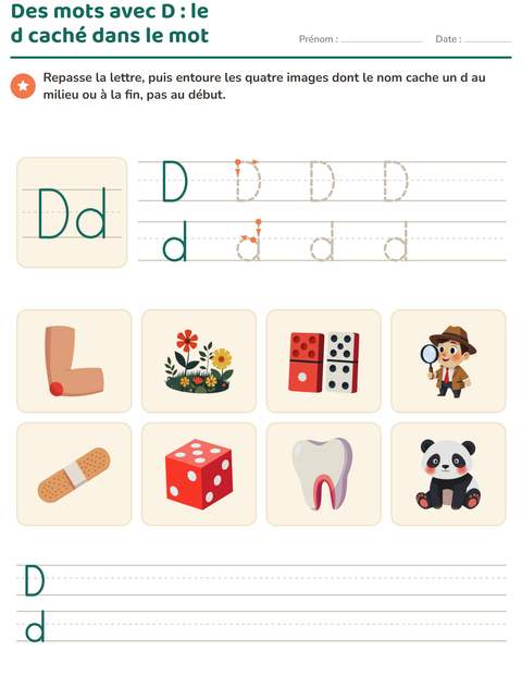 Aperçu de la fiche La lettre de la semaine pour École maternelle (grande section, 5-7 ans)