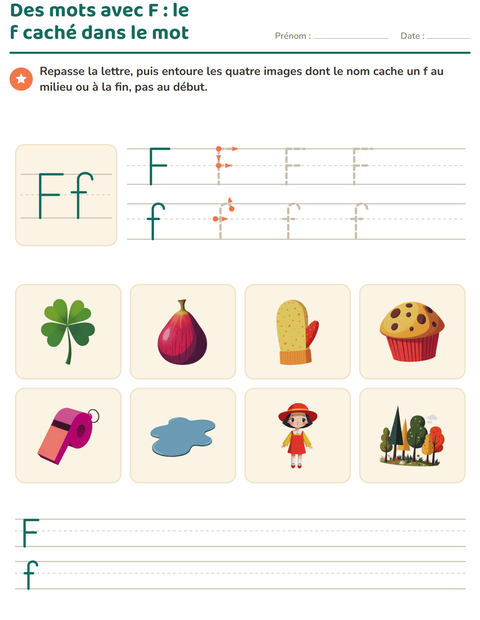 Aperçu de la fiche La lettre de la semaine pour École maternelle (grande section, 5-7 ans)