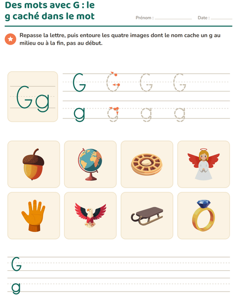 Aperçu de la fiche La lettre de la semaine pour École maternelle (grande section, 5-7 ans)