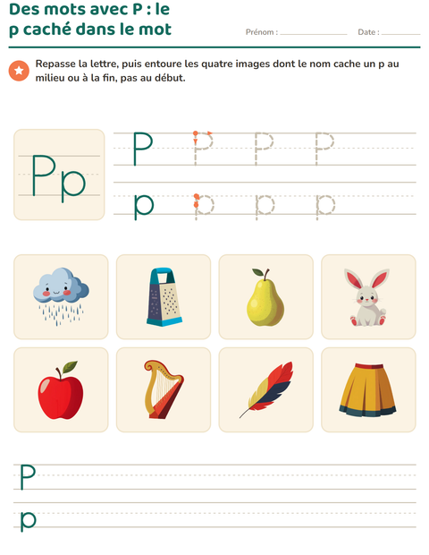 Aperçu de la fiche La lettre de la semaine pour École maternelle (grande section, 5-7 ans)