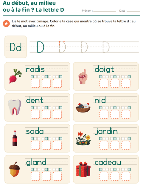 Aperçu de la fiche La lettre de la semaine pour École maternelle (grande section, 5-7 ans)