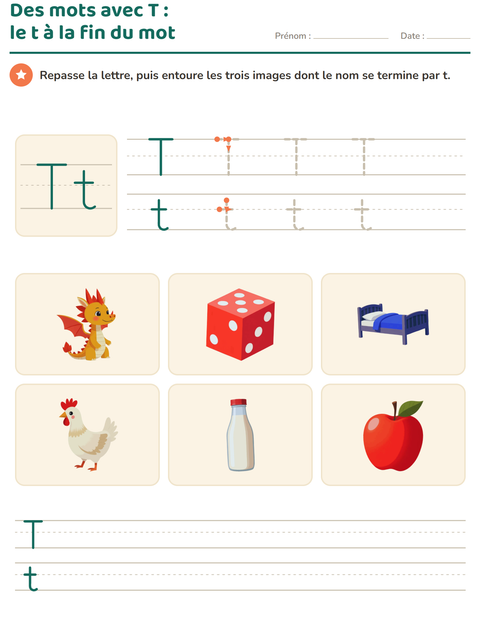 Aperçu de la fiche La lettre de la semaine pour École maternelle (grande section, 5-7 ans)