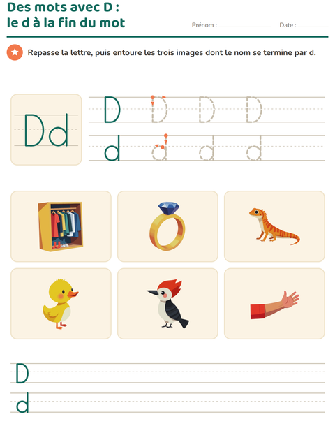 Aperçu de la fiche La lettre de la semaine pour École maternelle (grande section, 5-7 ans)