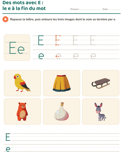 Aperçu de la fiche La lettre de la semaine pour École maternelle (grande section, 5-7 ans)