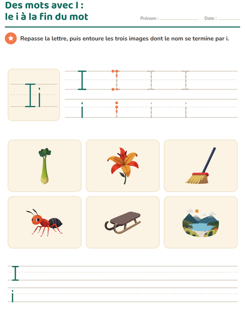 Aperçu de la fiche La lettre de la semaine pour École maternelle (grande section, 5-7 ans)