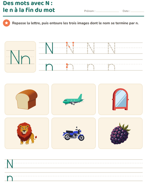 Aperçu de la fiche La lettre de la semaine pour École maternelle (grande section, 5-7 ans)