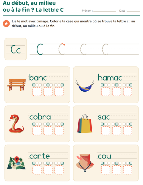Aperçu de la fiche La lettre de la semaine pour École maternelle (grande section, 5-7 ans)