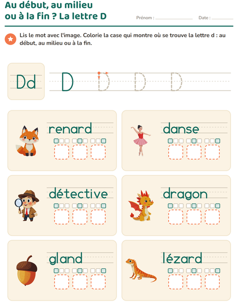 Aperçu de la fiche La lettre de la semaine pour École maternelle (grande section, 5-7 ans)