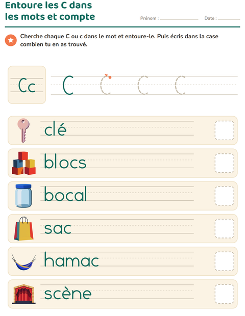 Aperçu de la fiche La lettre de la semaine pour École maternelle (grande section, 5-7 ans)
