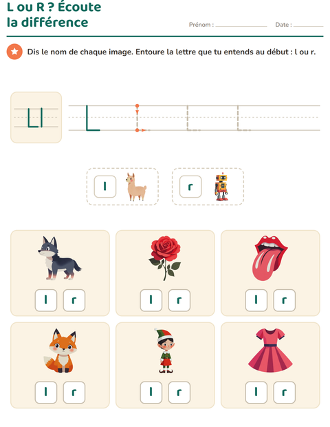 Aperçu de la fiche La lettre de la semaine pour École maternelle (grande section, 5-7 ans)