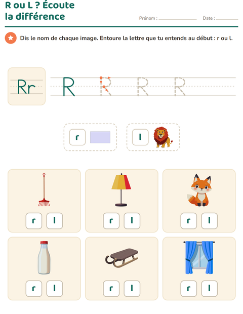Aperçu de la fiche La lettre de la semaine pour École maternelle (grande section, 5-7 ans)