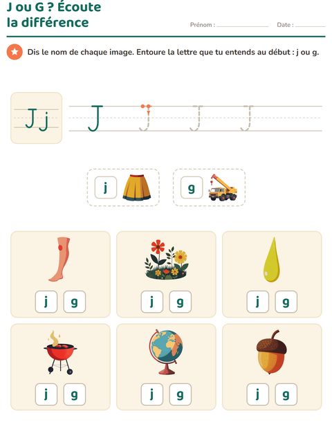 Aperçu de la fiche La lettre de la semaine pour École maternelle (grande section, 5-7 ans)