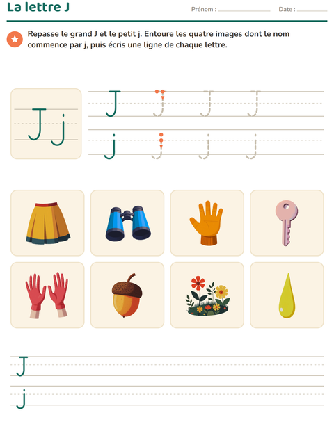 Aperçu de la fiche La lettre de la semaine pour École maternelle (grande section, 5-7 ans)